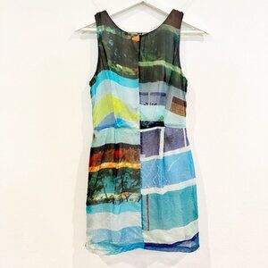 Rag & Bone 100% Silk Tribeca Abstract Mini Dress Party Luxury Contemporary 2
